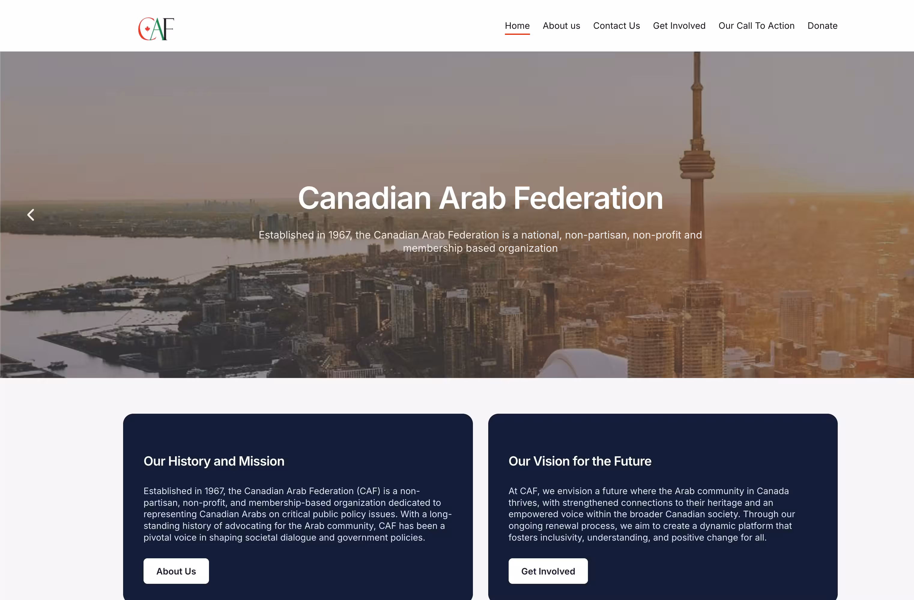 Canadian Arab Federation website
